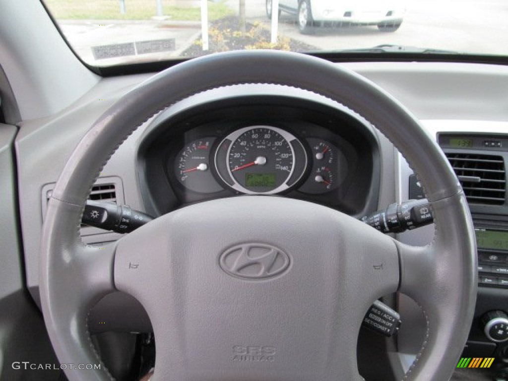 2006 Hyundai Tucson GLS V6 4x4 Gray Steering Wheel Photo #62473978