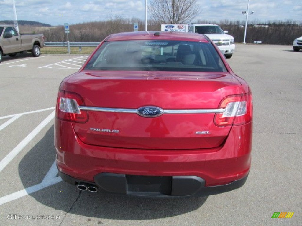 2010 Taurus SEL - Red Candy Metallic / Charcoal Black photo #9