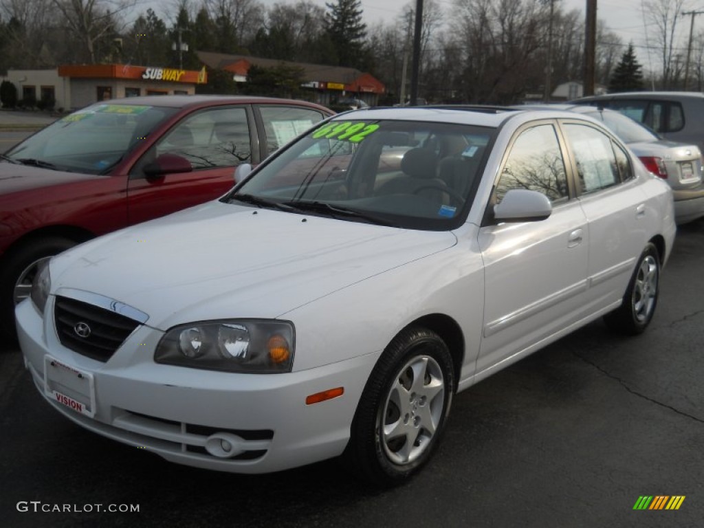 2004 Elantra GLS Sedan - Nordic White / Beige photo #1