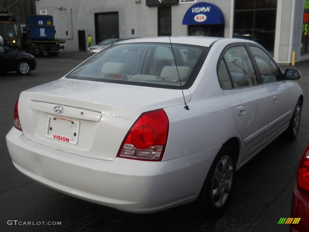 2004 Elantra GLS Sedan - Nordic White / Beige photo #2