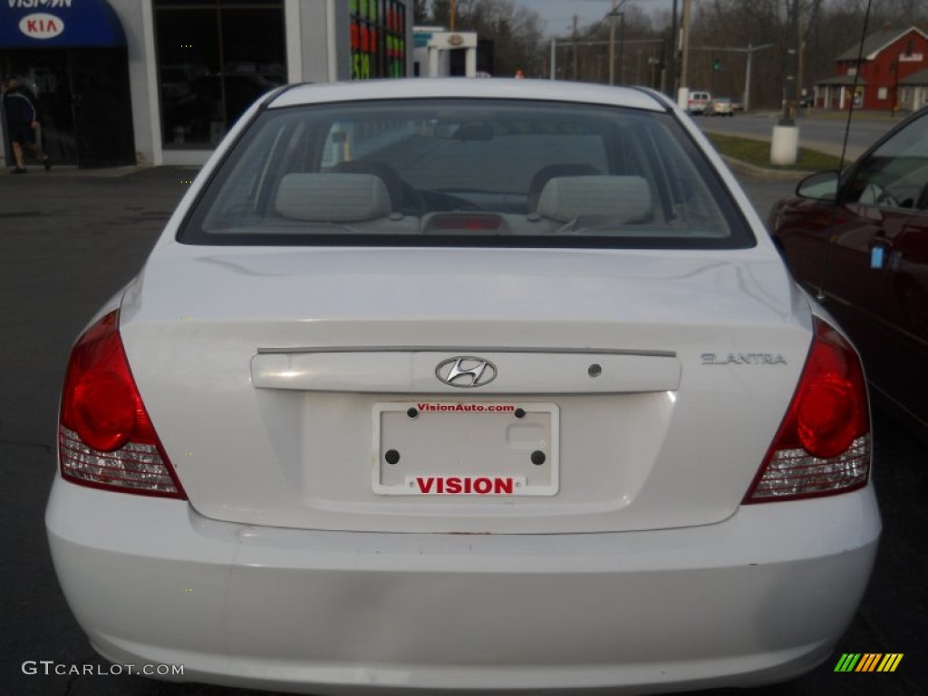 2004 Elantra GLS Sedan - Nordic White / Beige photo #14