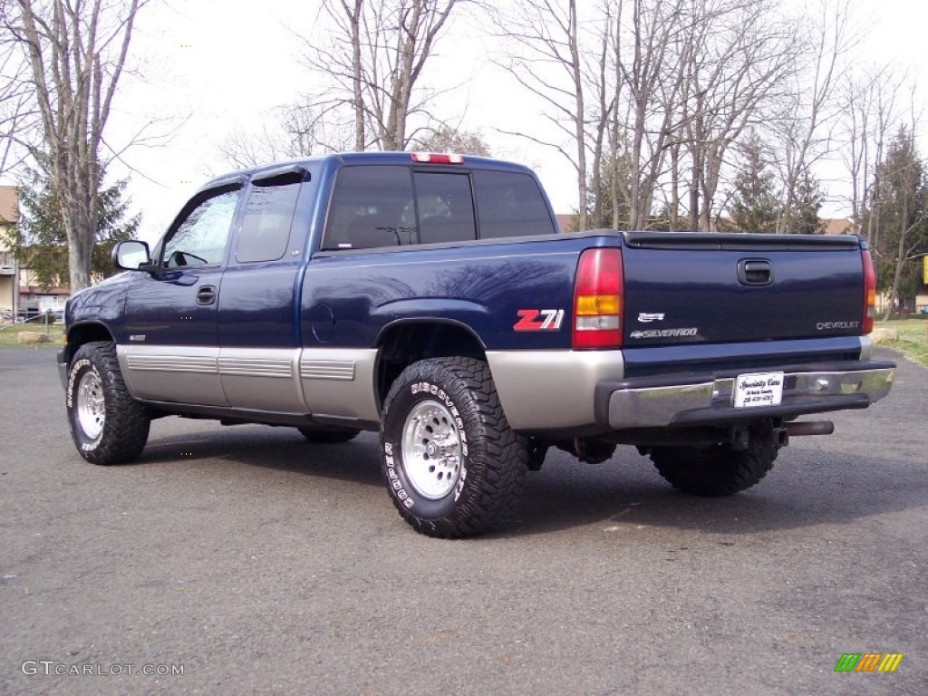 1999 Silverado 1500 LS Z71 Extended Cab 4x4 - Indigo Blue Metallic / Graphite photo #6