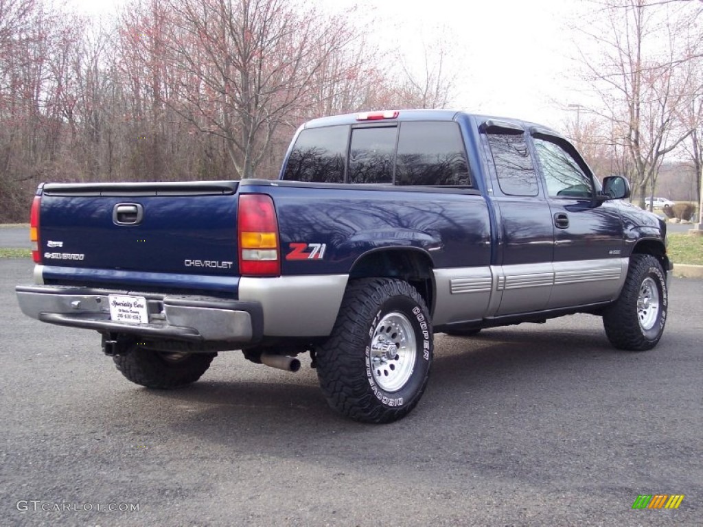 1999 Silverado 1500 LS Z71 Extended Cab 4x4 - Indigo Blue Metallic / Graphite photo #14