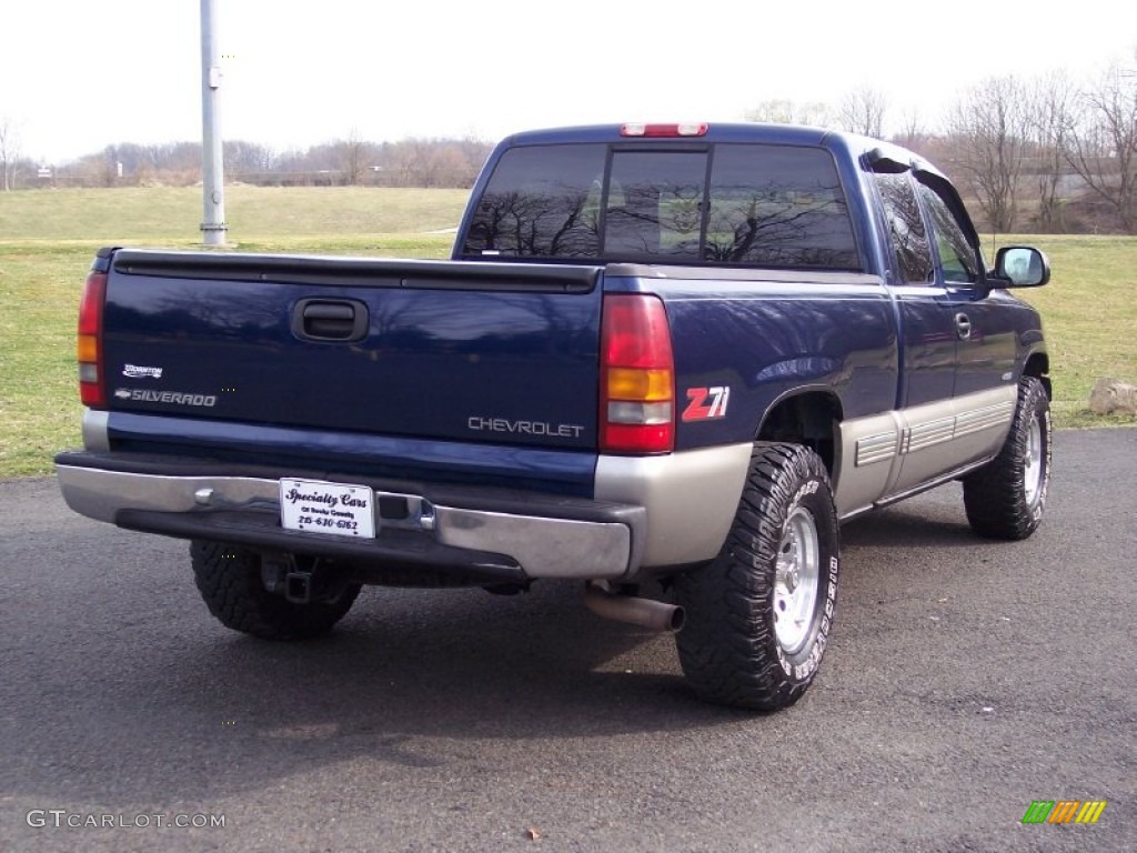 1999 Silverado 1500 LS Z71 Extended Cab 4x4 - Indigo Blue Metallic / Graphite photo #21