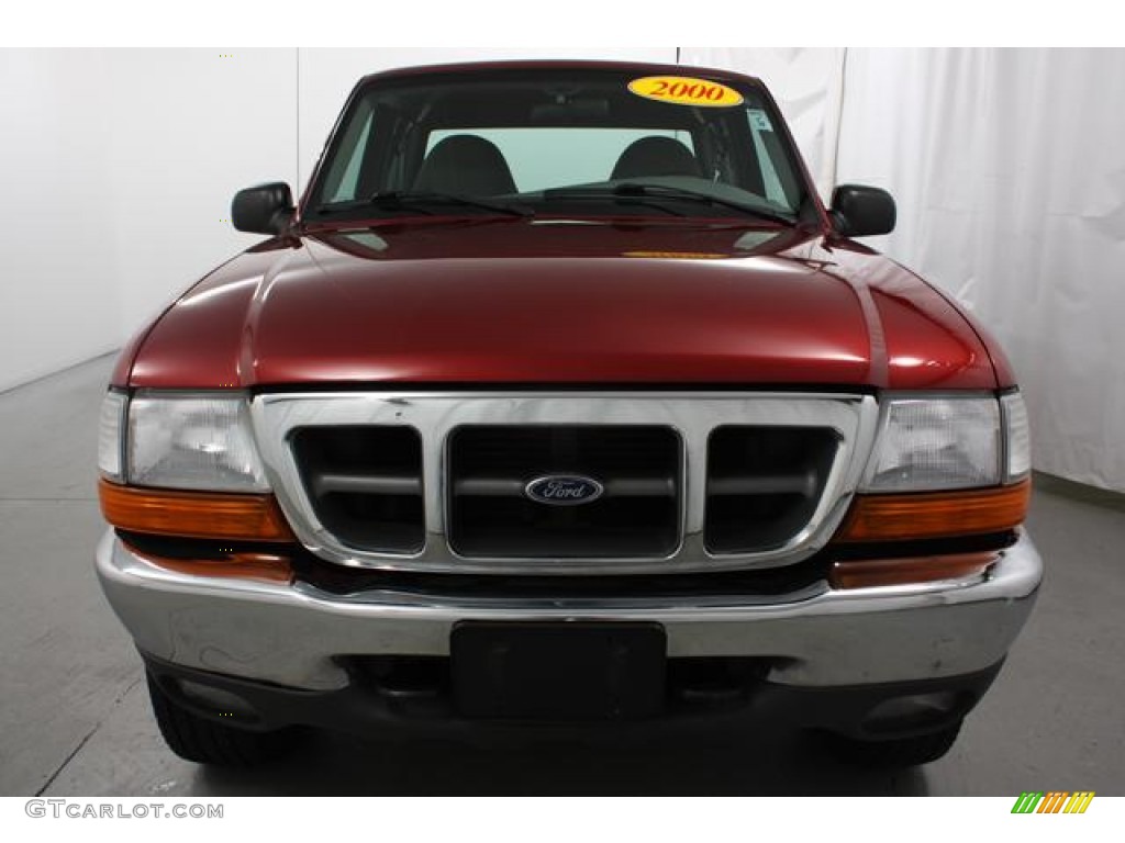 2000 Ranger XLT SuperCab 4x4 - Toreador Red Metallic / Medium Graphite photo #2