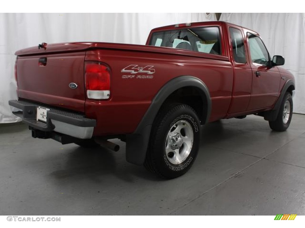 2000 Ranger XLT SuperCab 4x4 - Toreador Red Metallic / Medium Graphite photo #5