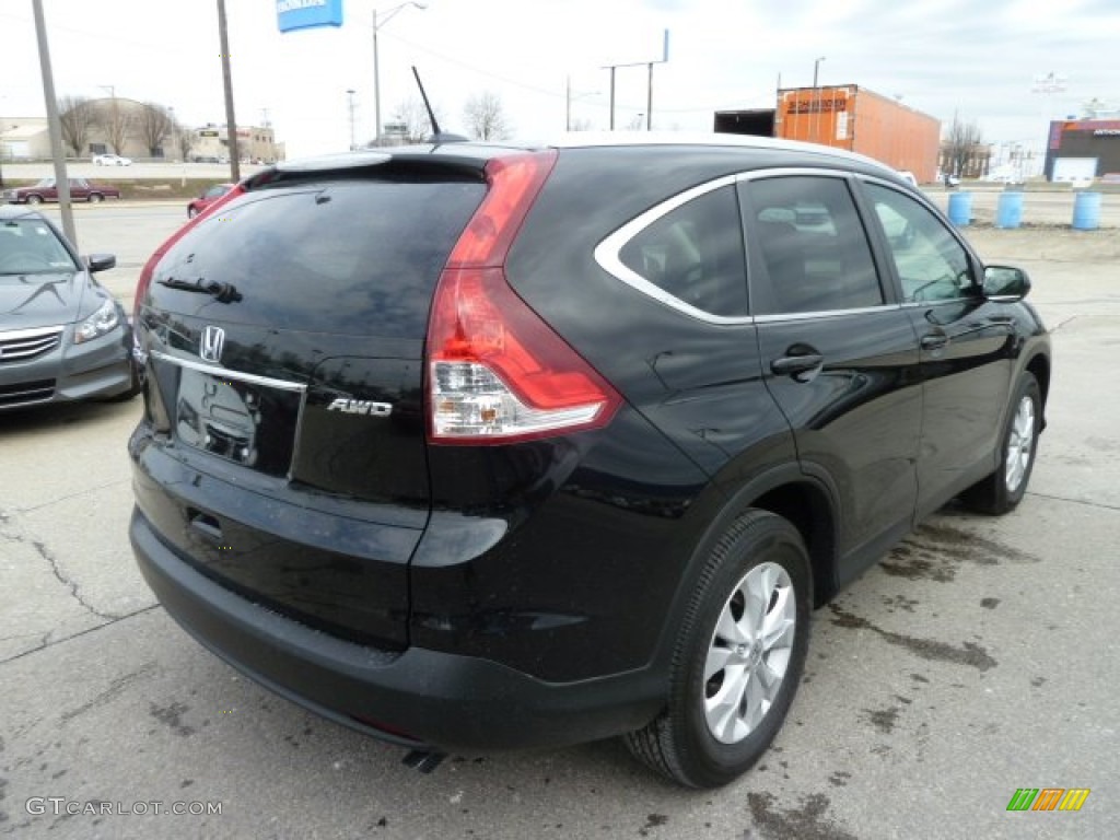 2012 CR-V EX-L 4WD - Crystal Black Pearl / Black photo #6