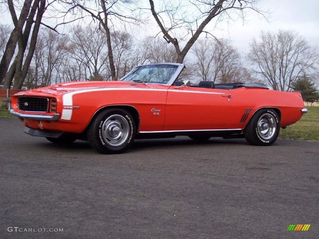 1969 Camaro RS/SS Convertible - Hugger Orange / Black photo #3