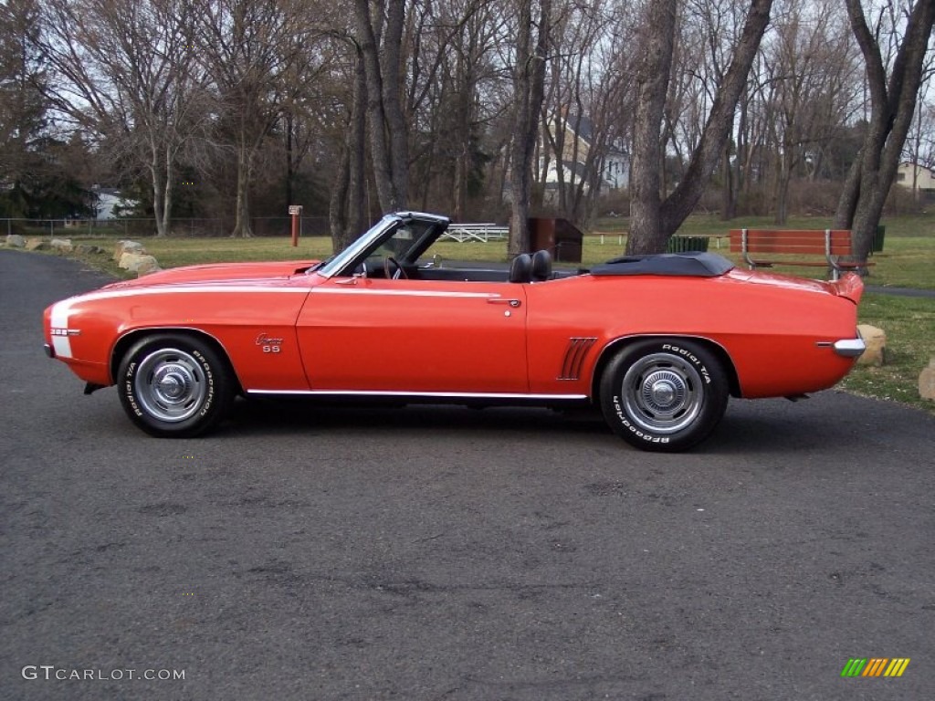 1969 Camaro RS/SS Convertible - Hugger Orange / Black photo #6