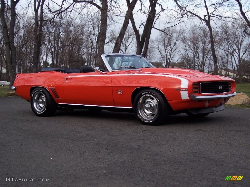 1969 Camaro RS/SS Convertible - Hugger Orange / Black photo #18