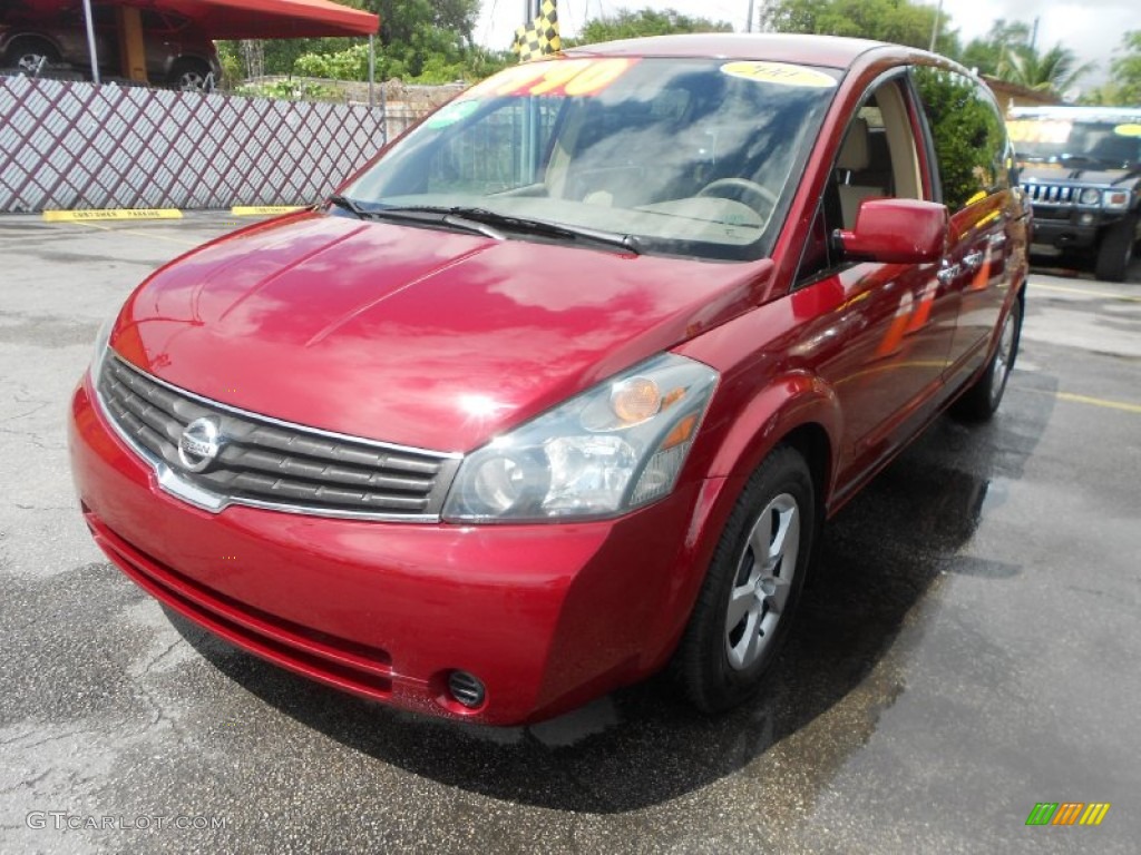 2007 Quest 3.5 - Red Brawn Metallic / Beige photo #3