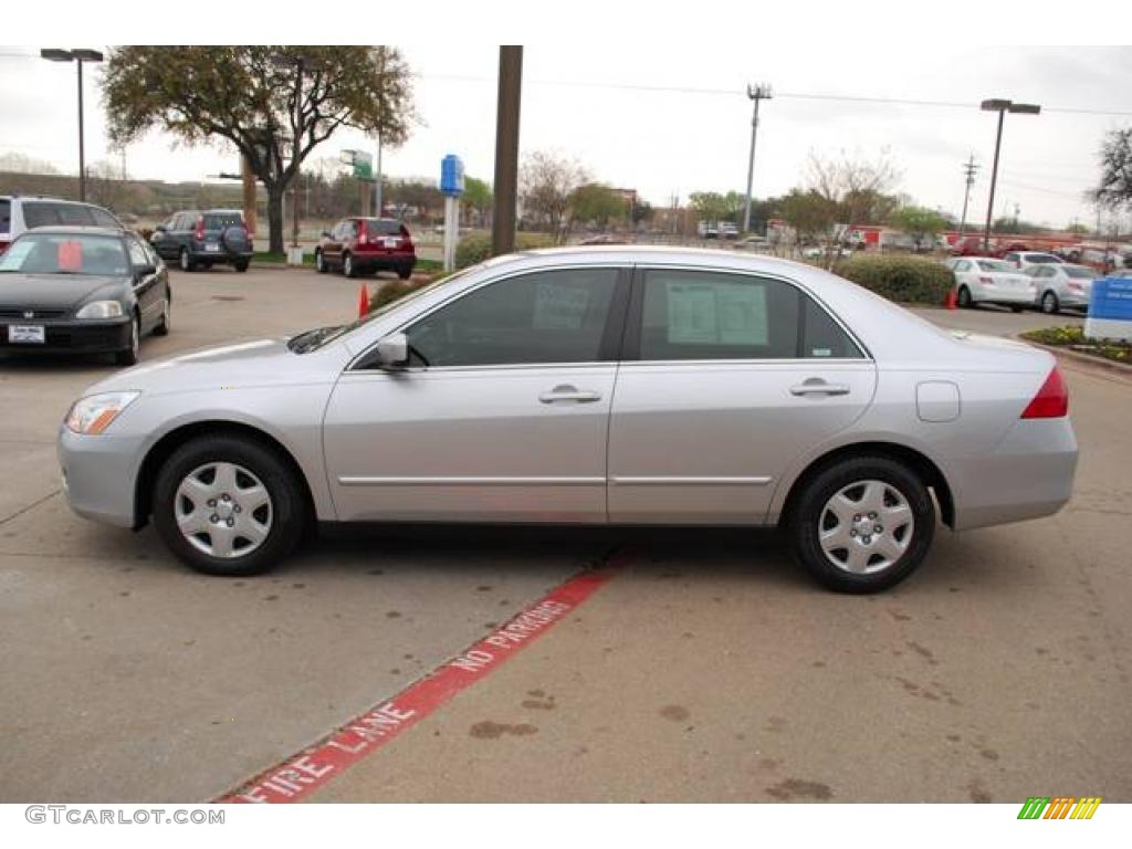 2007 Accord LX Sedan - Alabaster Silver Metallic / Black photo #4