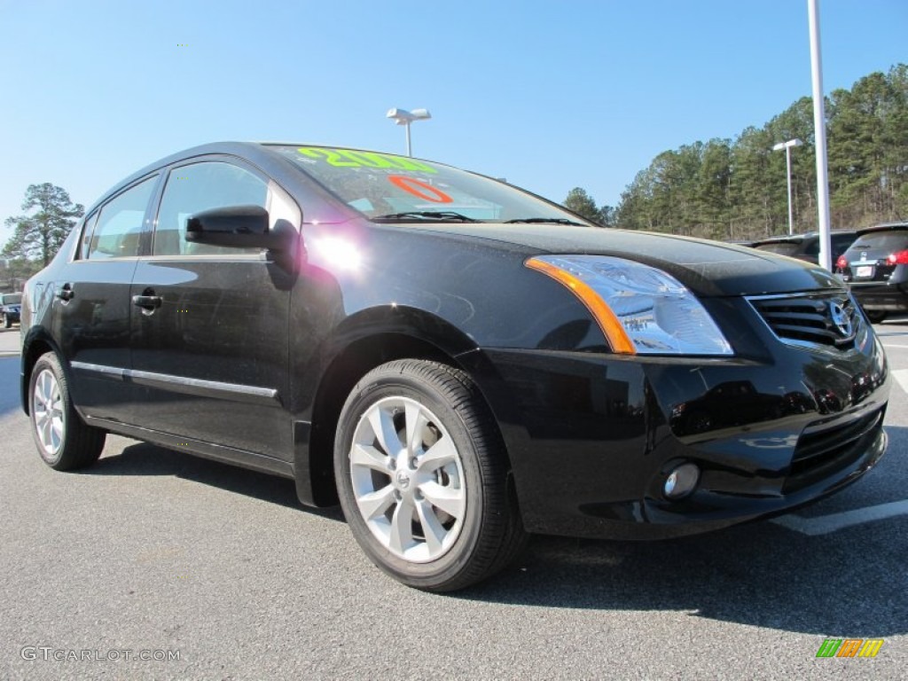 2012 Sentra 2.0 SL - Super Black / Charcoal photo #7