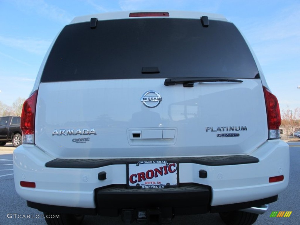 2012 Armada Platinum - Blizzard White / Almond photo #4