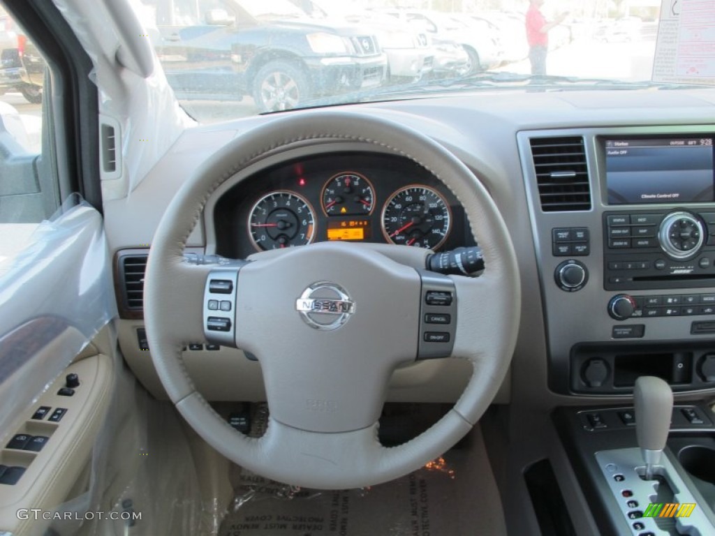 2012 Armada Platinum - Blizzard White / Almond photo #14