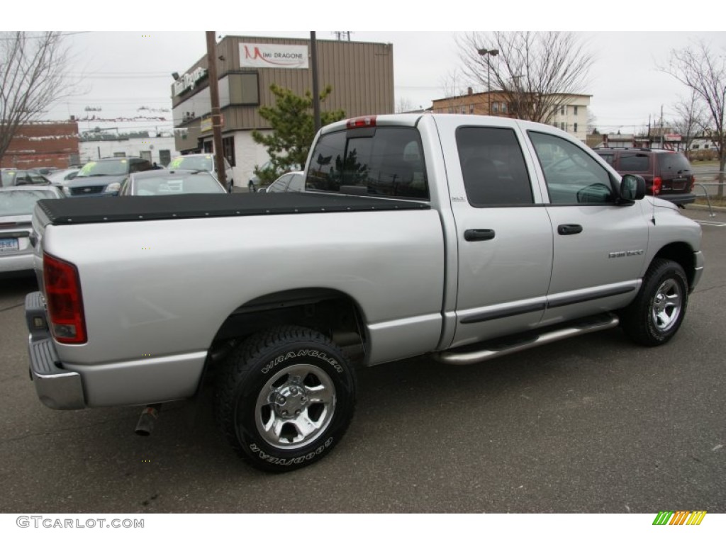 2002 Ram 1500 SLT Quad Cab 4x4 - Bright Silver Metallic / Dark Slate Gray photo #4