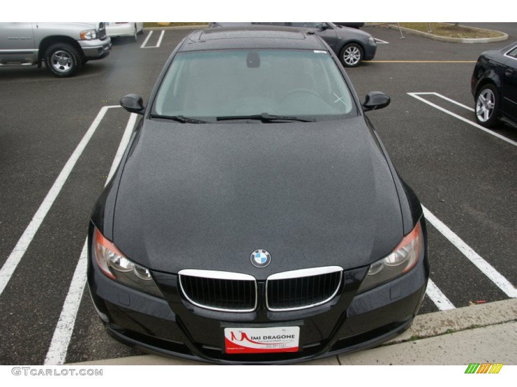 2008 3 Series 328xi Sedan - Black Sapphire Metallic / Terra Dakota Leather photo #2