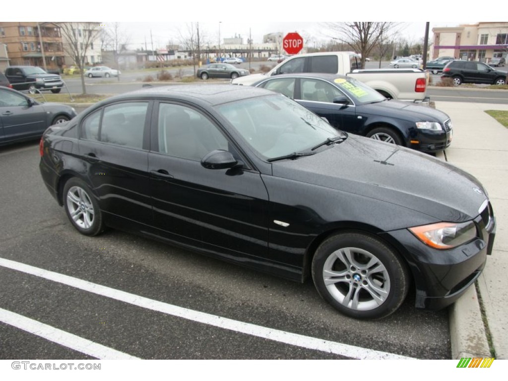 2008 3 Series 328xi Sedan - Black Sapphire Metallic / Terra Dakota Leather photo #3