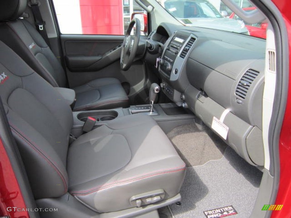 Pro 4X Graphite/Red Interior 2012 Nissan Frontier Pro-4X Crew Cab 4x4 Photo #62487694