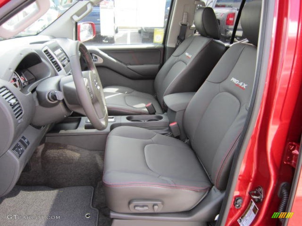 Pro 4X Graphite/Red Interior 2012 Nissan Frontier Pro-4X Crew Cab 4x4 Photo #62487733