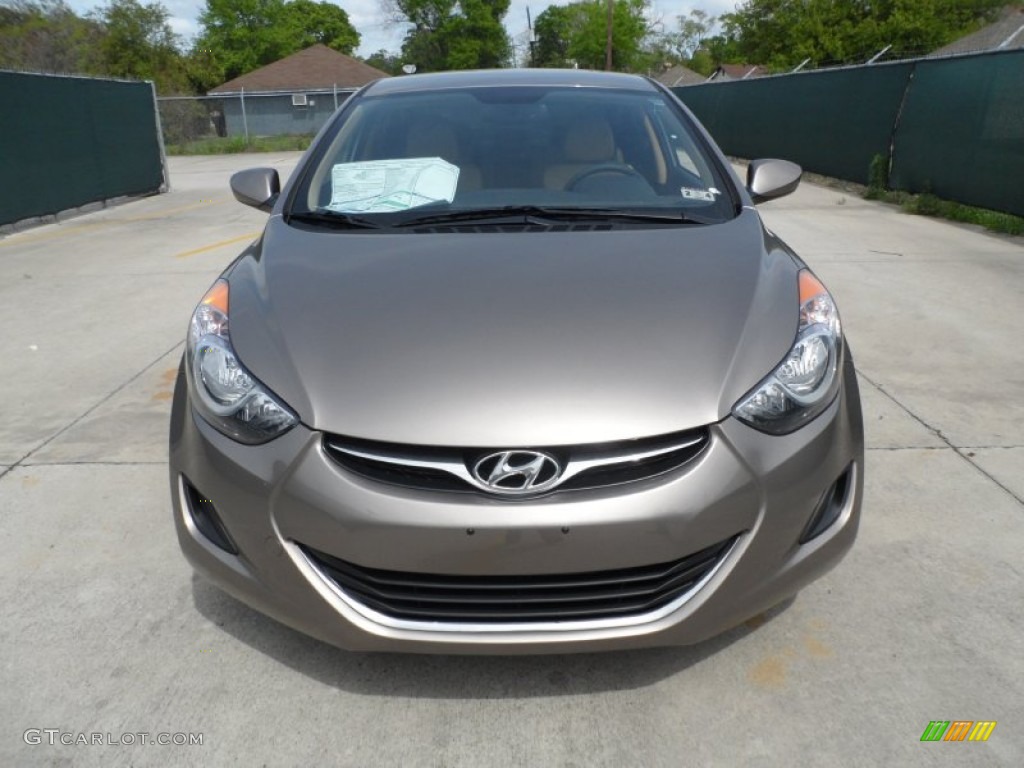 2012 Elantra GLS - Desert Bronze / Beige photo #8