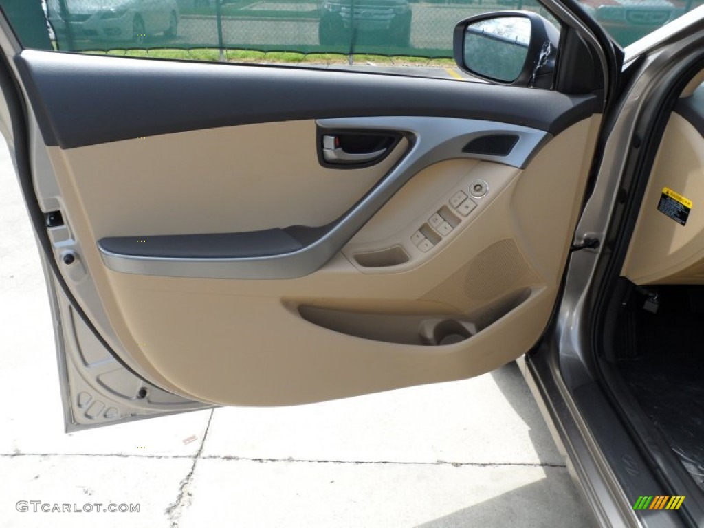 2012 Elantra GLS - Desert Bronze / Beige photo #21