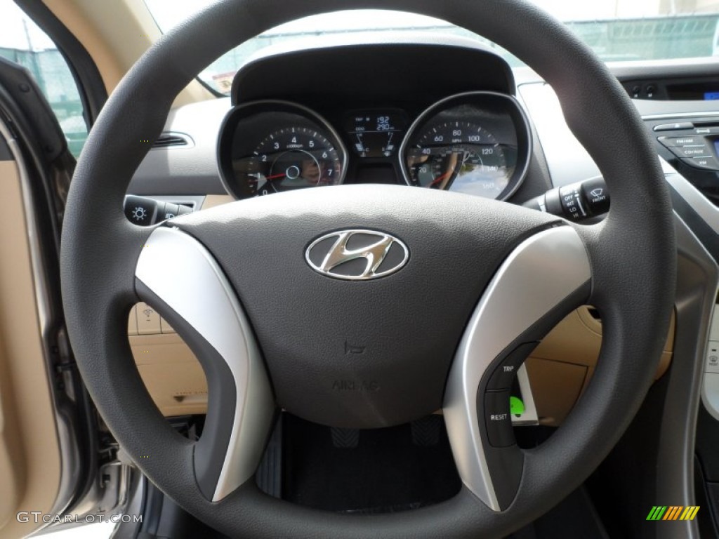 2012 Elantra GLS - Desert Bronze / Beige photo #30