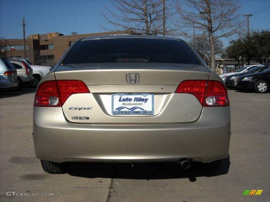 2007 Civic LX Sedan - Borrego Beige Metallic / Ivory photo #6