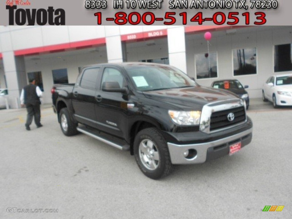 2009 Tundra SR5 CrewMax 4x4 - Black / Graphite Gray photo #1