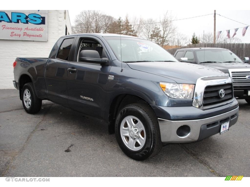 2009 Tundra Double Cab 4x4 - Slate Gray Metallic / Graphite Gray photo #7