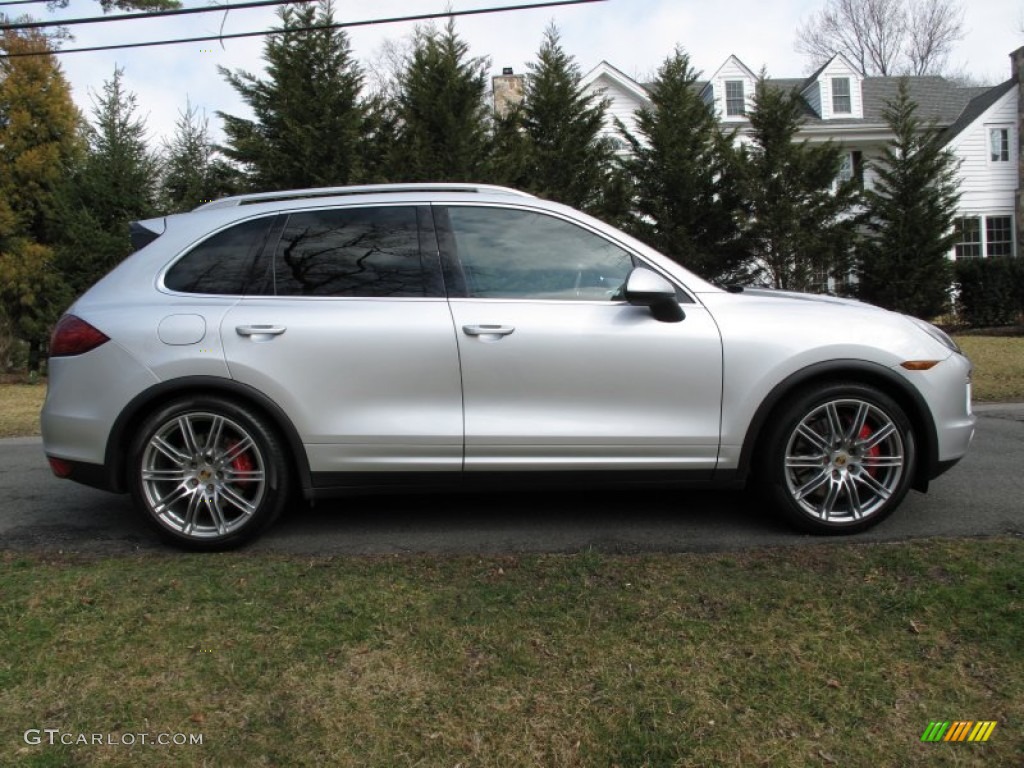 2011 Cayenne Turbo - Classic Silver Metallic / Umber Brown photo #7