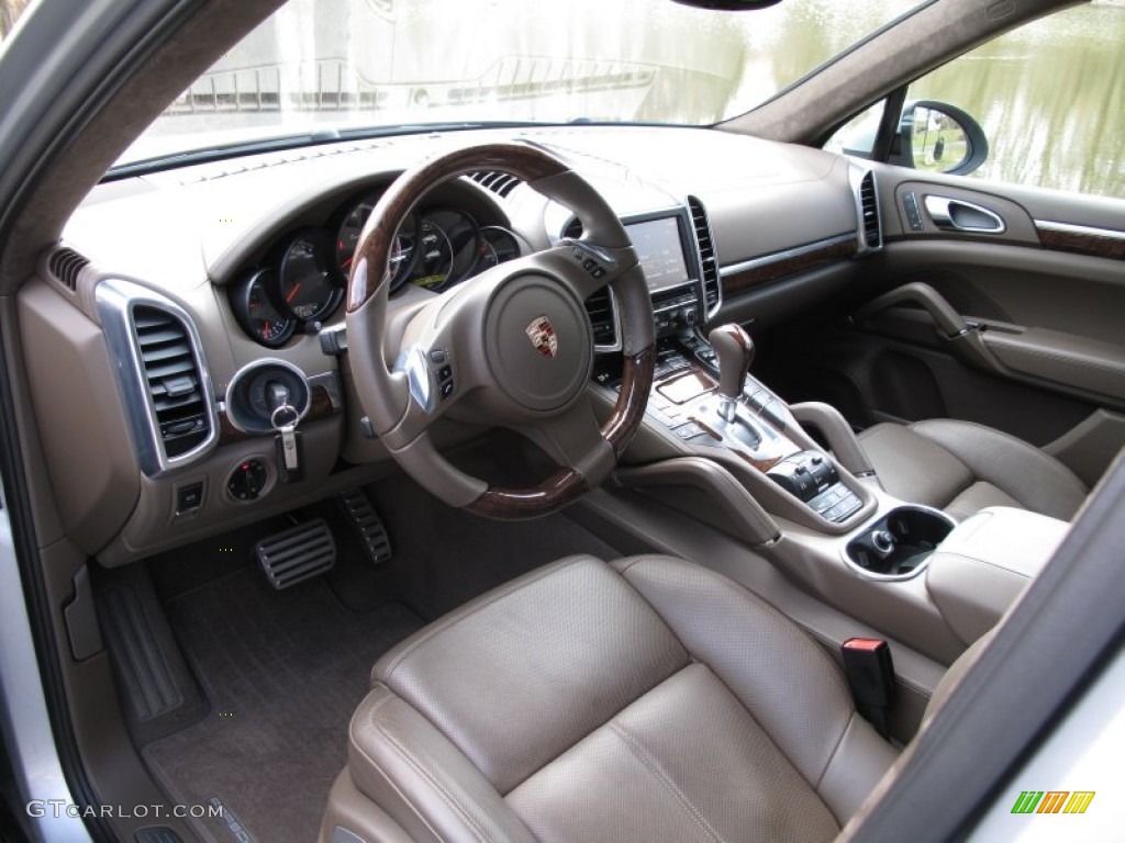 2011 Cayenne Turbo - Classic Silver Metallic / Umber Brown photo #11