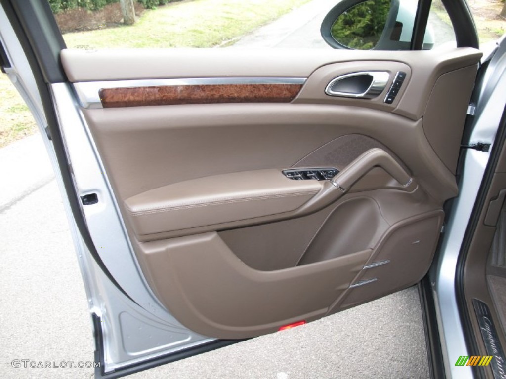 2011 Porsche Cayenne Turbo Umber Brown Door Panel Photo #62497086