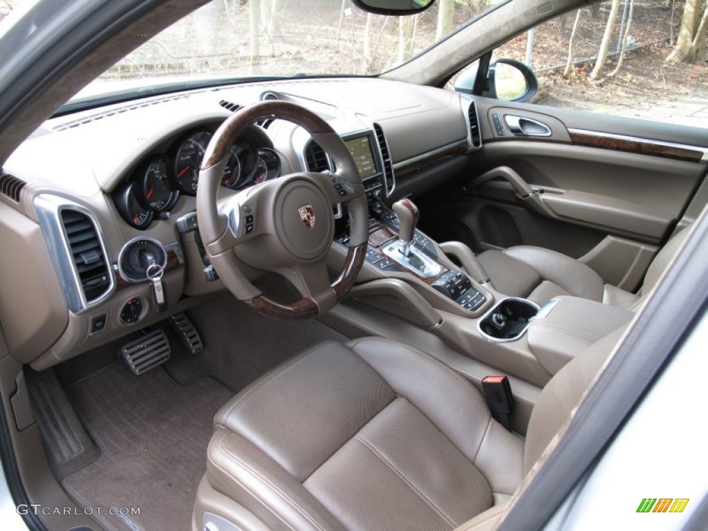 2011 Cayenne Turbo - Classic Silver Metallic / Umber Brown photo #22