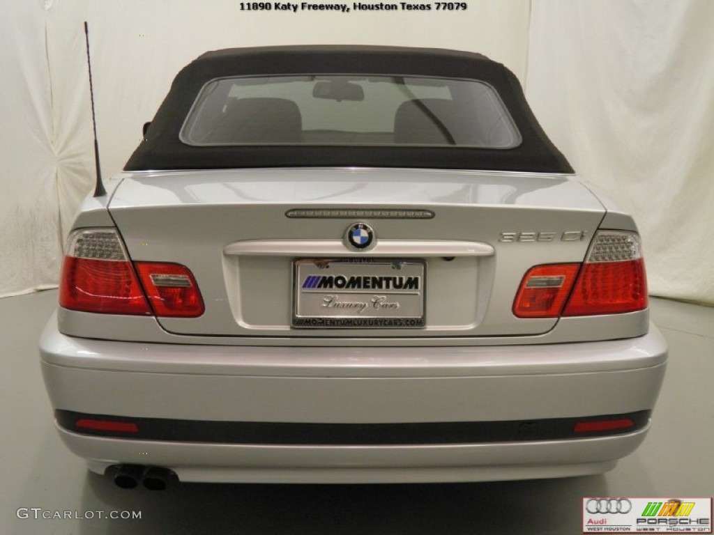 2005 3 Series 325i Convertible - Titanium Silver Metallic / Black photo #9