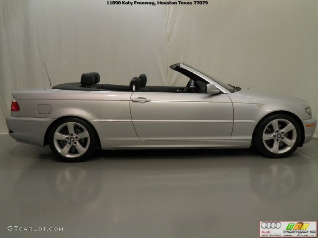 2005 3 Series 325i Convertible - Titanium Silver Metallic / Black photo #12