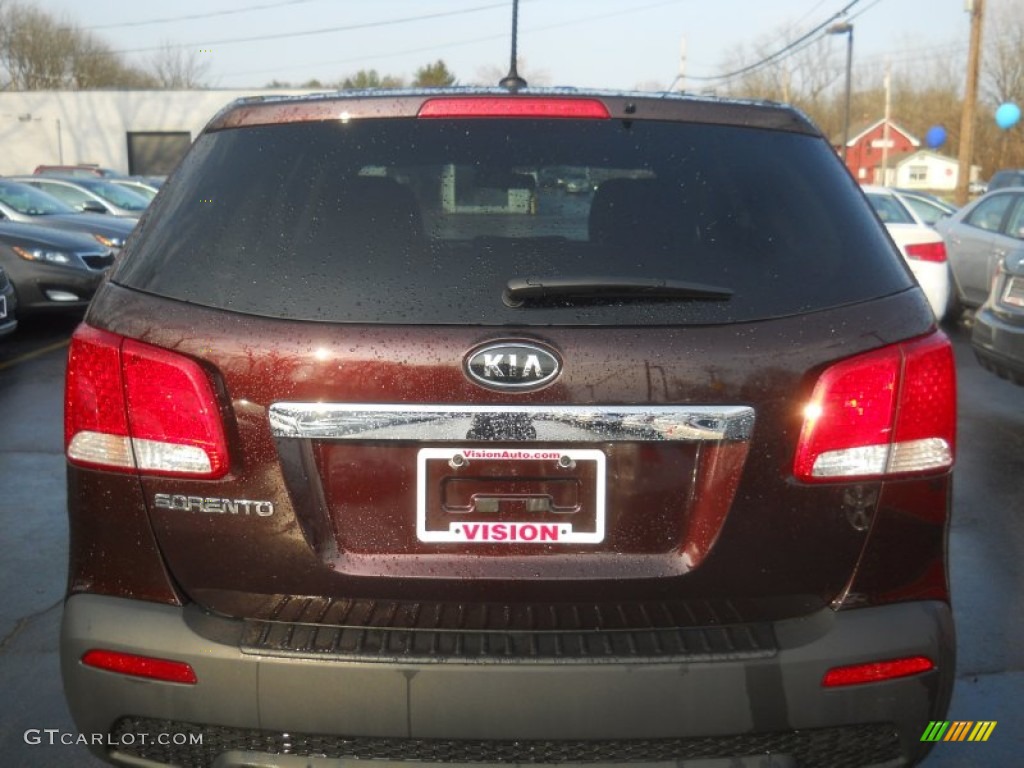 2011 Sorento LX AWD - Dark Cherry / Black photo #13