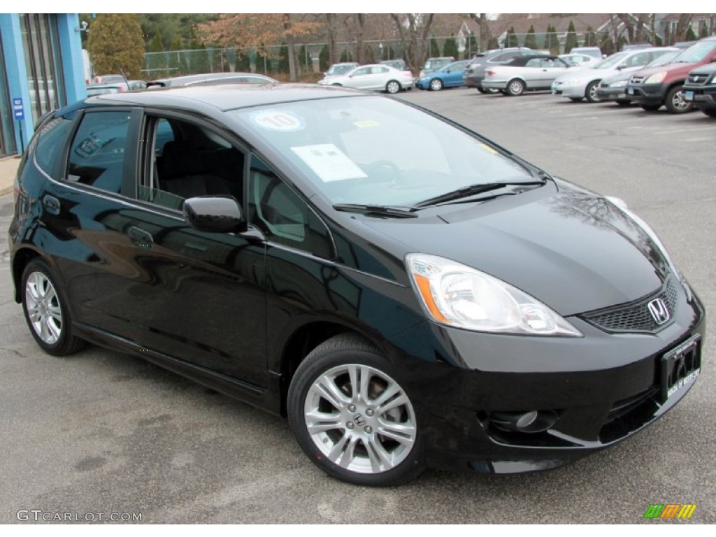 Crystal Black Pearl 2010 Honda Fit Sport Exterior Photo #62504037