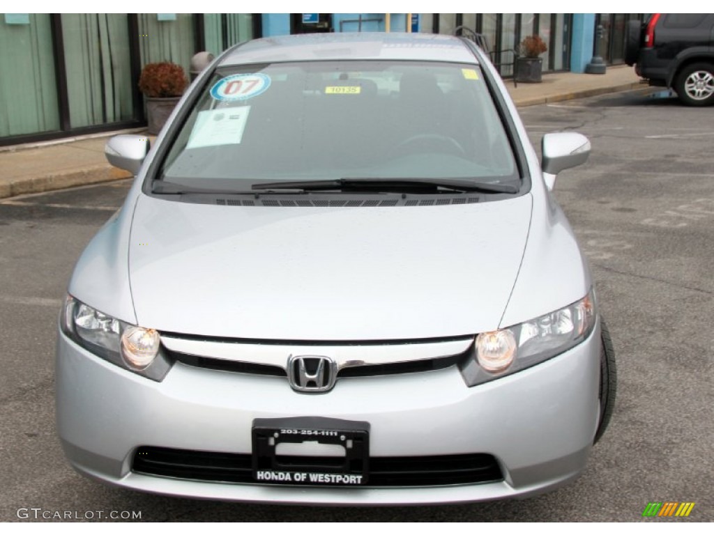 2007 Civic Hybrid Sedan - Galaxy Gray Metallic / Ivory photo #2