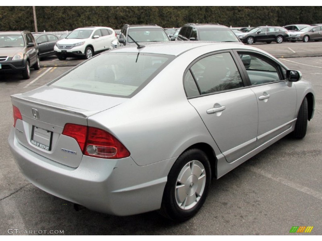 2007 Civic Hybrid Sedan - Galaxy Gray Metallic / Ivory photo #6