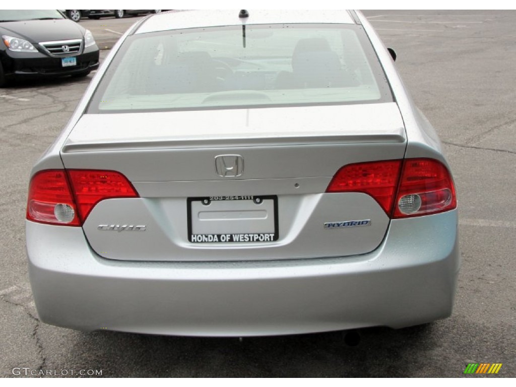 2007 Civic Hybrid Sedan - Galaxy Gray Metallic / Ivory photo #7