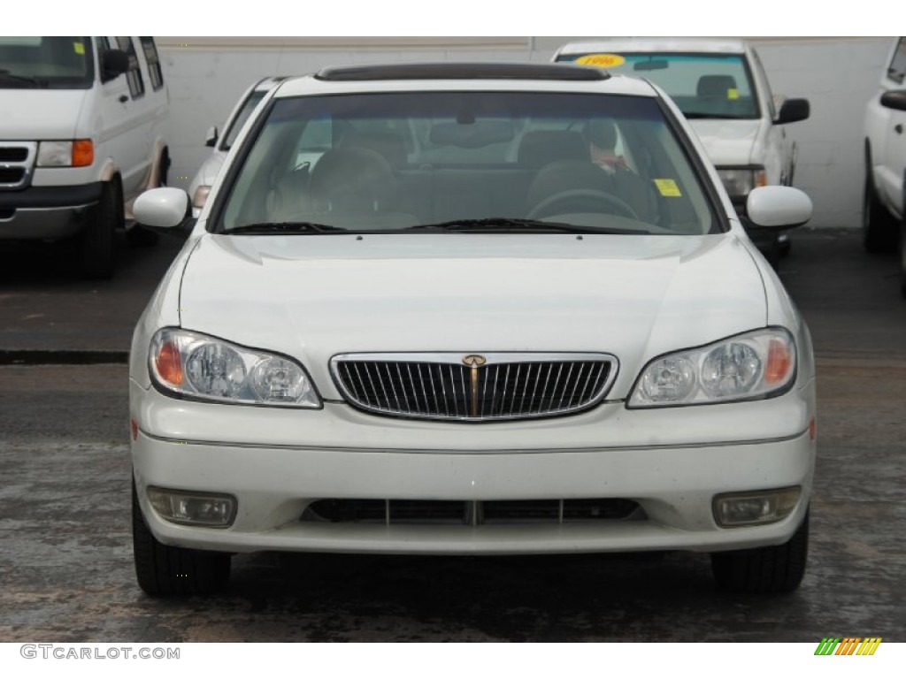 2001 I 30 Sedan - Aspen White Pearl / Beige photo #9