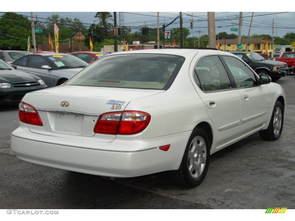 2001 I 30 Sedan - Aspen White Pearl / Beige photo #13