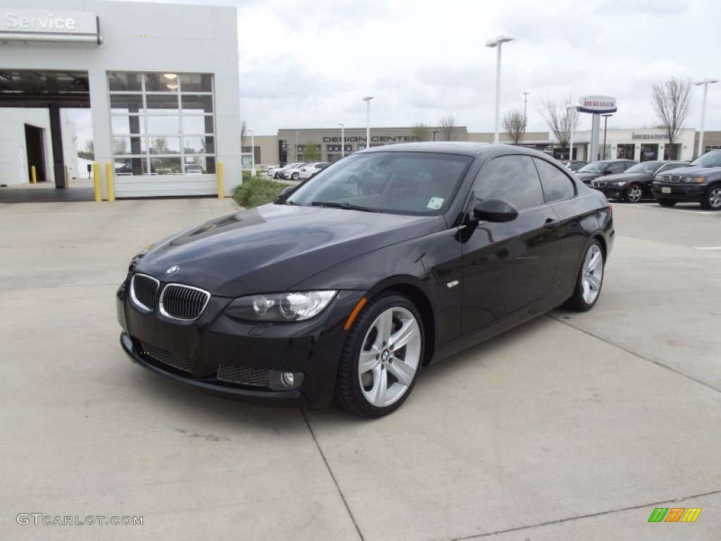 2009 3 Series 335i Coupe - Jet Black / Beige photo #1