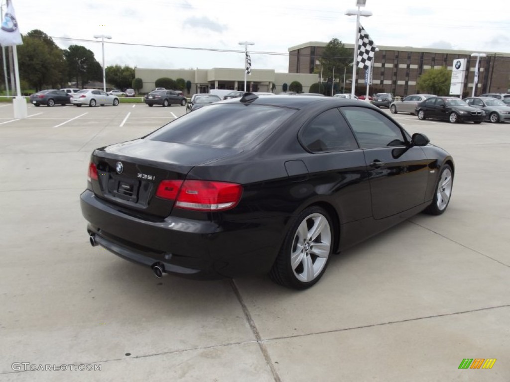 2009 3 Series 335i Coupe - Jet Black / Beige photo #3