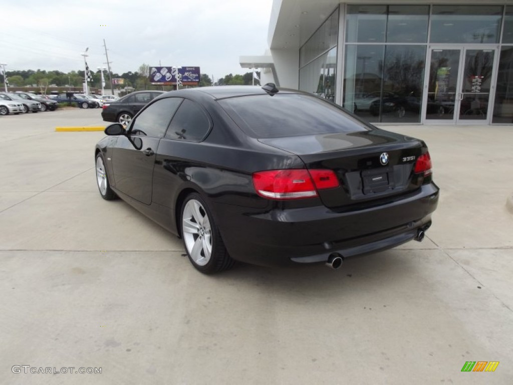 2009 3 Series 335i Coupe - Jet Black / Beige photo #4