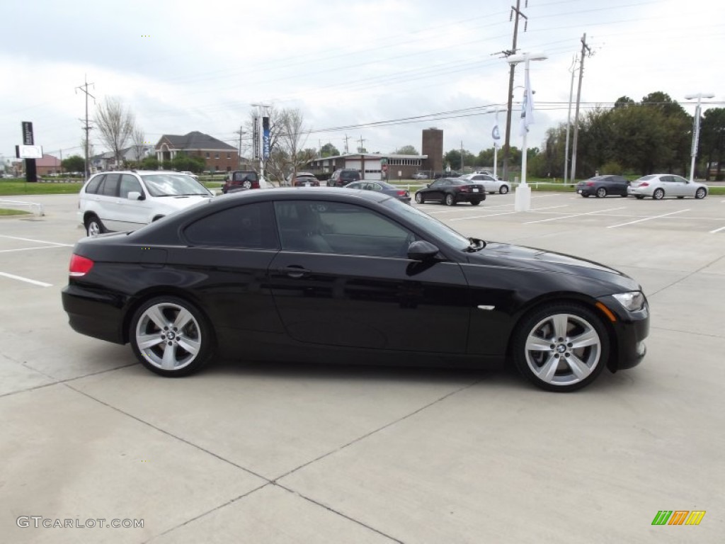 2009 3 Series 335i Coupe - Jet Black / Beige photo #6