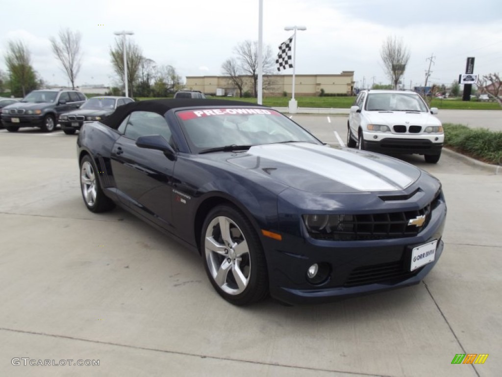 2011 Camaro SS Convertible - Imperial Blue Metallic / Black photo #2