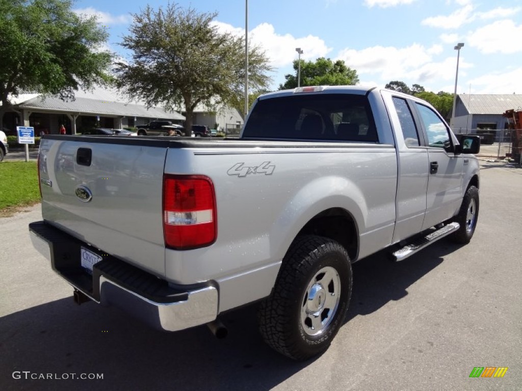 2005 F150 XLT SuperCab 4x4 - Silver Metallic / Medium Flint Grey photo #8