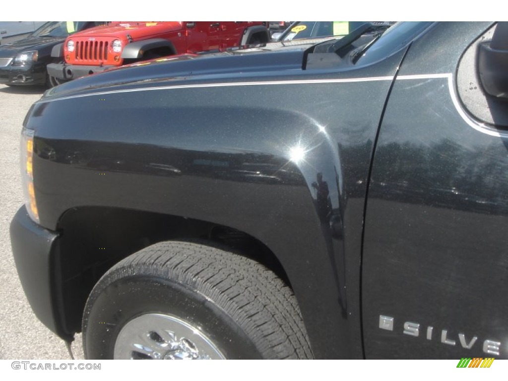 2009 Silverado 1500 Extended Cab 4x4 - Black Granite Metallic / Dark Titanium photo #10